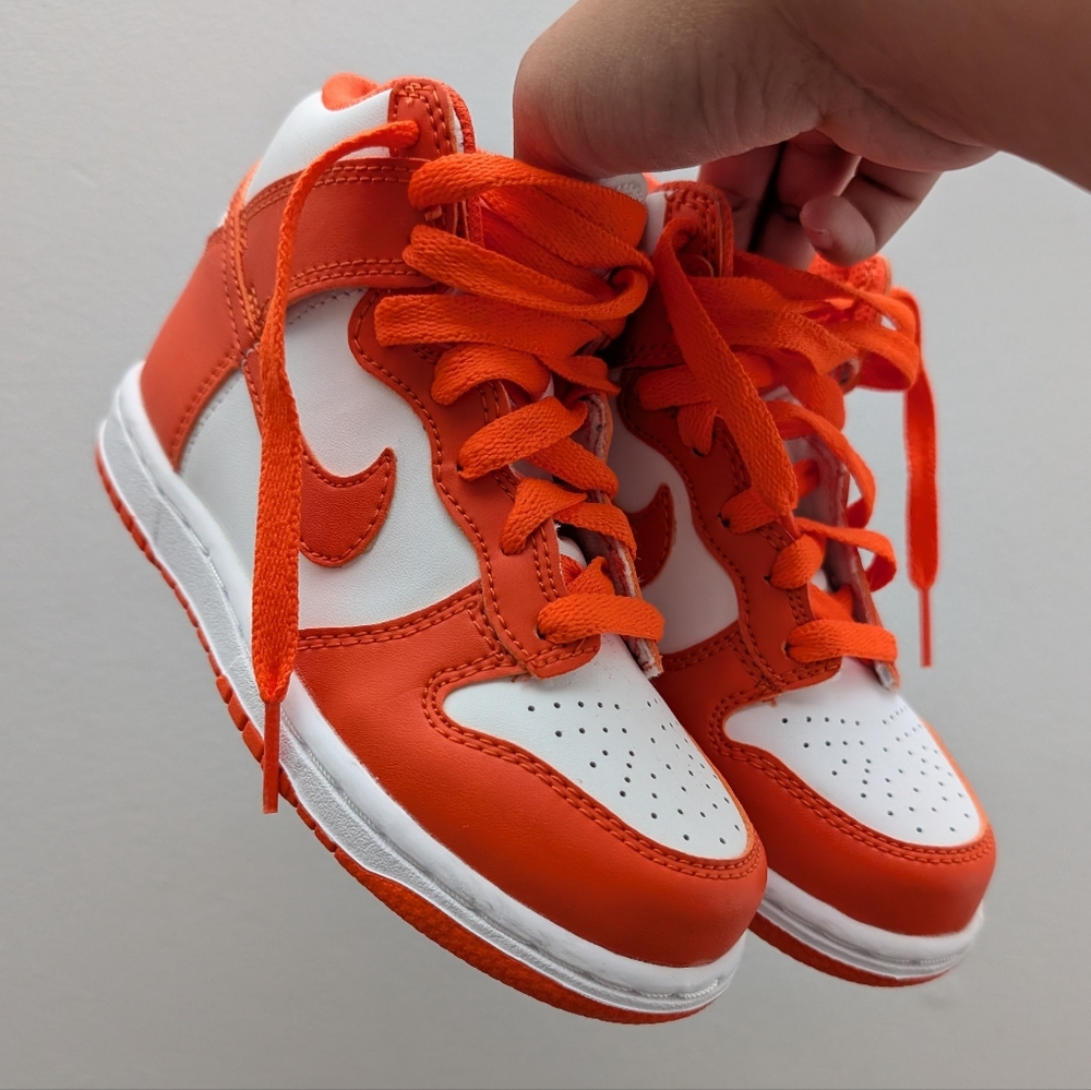 Orange And White Nike Dunks Size 11c